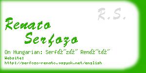 renato serfozo business card